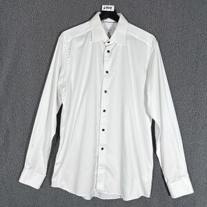 Eton Contemporary Cotton Button Up Dress Shirt - Men's Size 41/16 - White